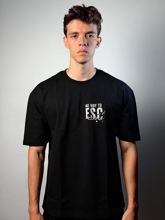 NO WAY TO ESC BLACK T-SHIRT